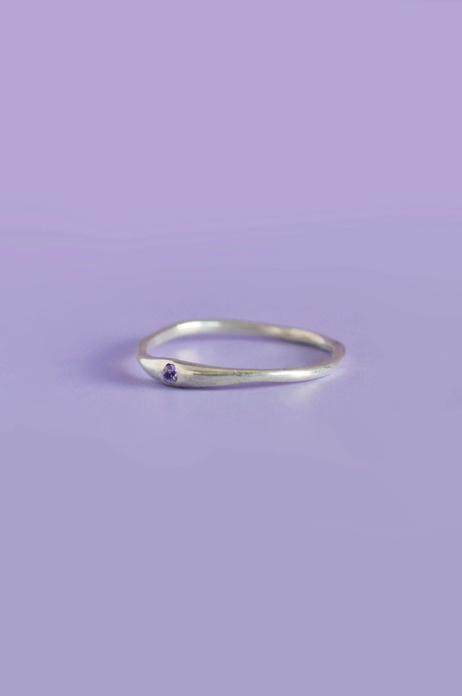 Siyum Purple Sapphire Silver Ring