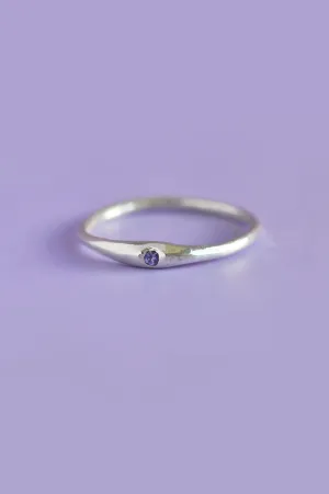 Siyum Purple Sapphire Silver Ring