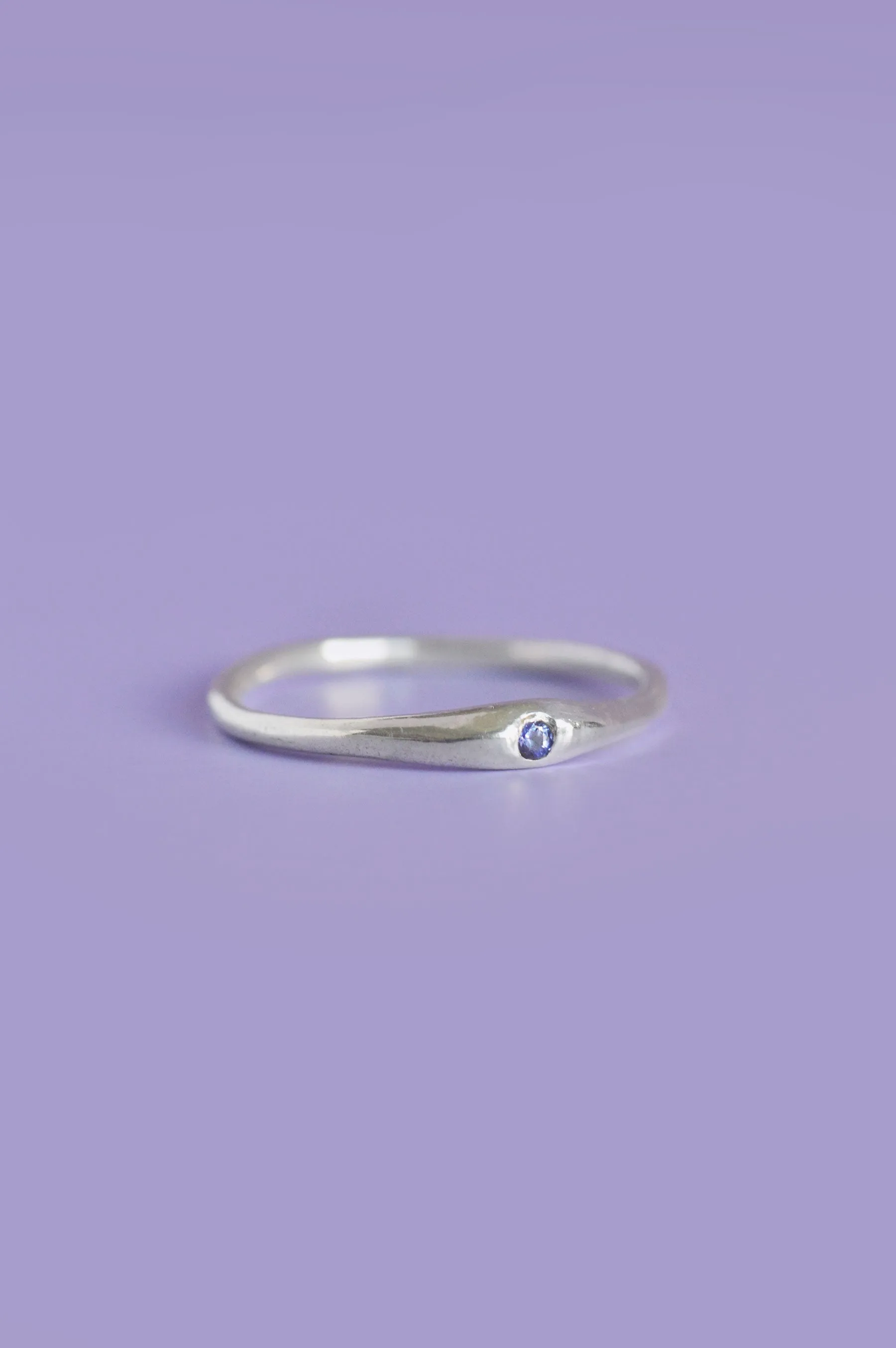 Siyum Purple Sapphire Silver Ring