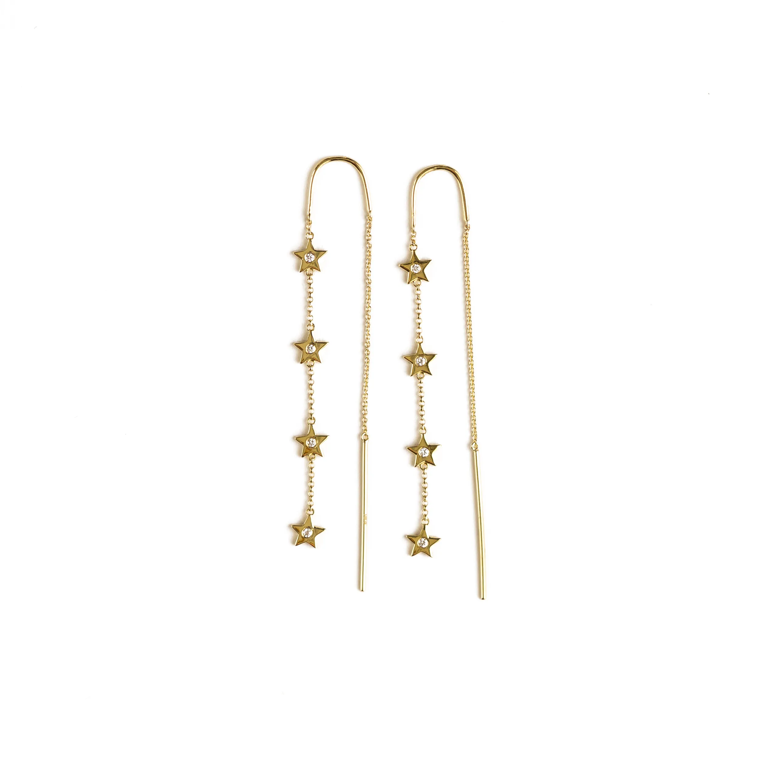 Skylar Dangling Star Chain Earrings