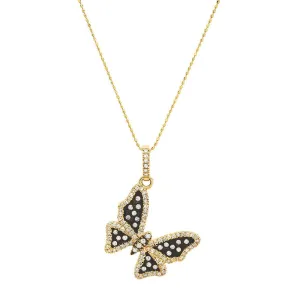 SLATE BUTTERFLY DIAMOND NECKLACE, GOLD