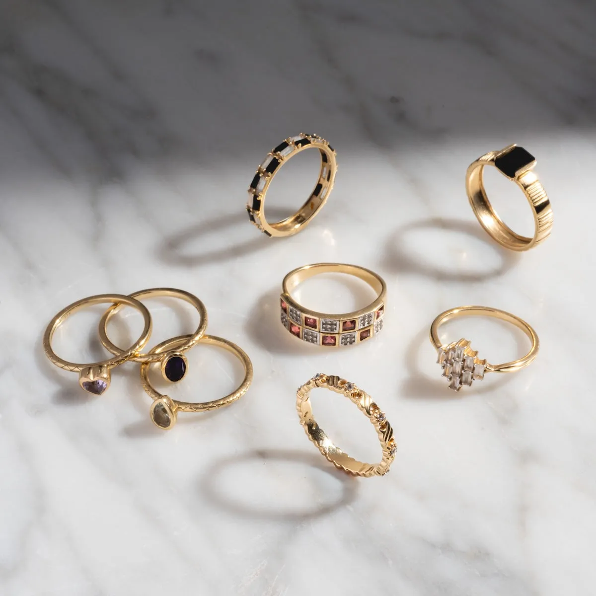 Solid Gold Vintage Inspired Sapphire Floral Band