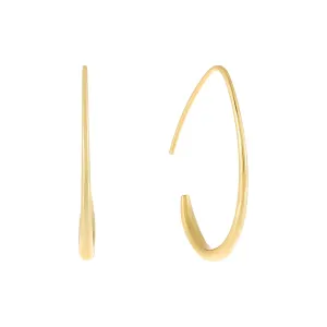 Solid Threader Hoop Earring