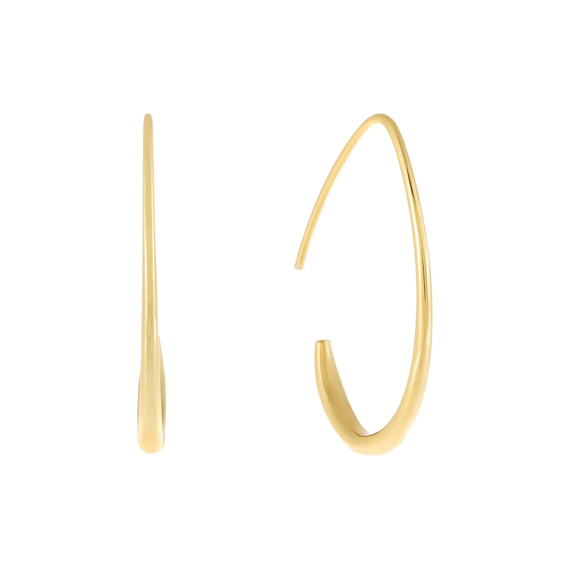 Solid Threader Hoop Earring