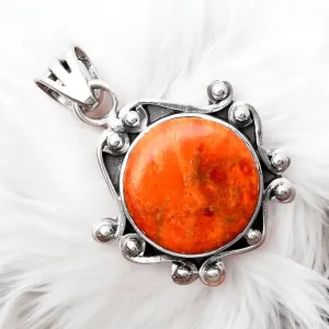 Sponge Coral Solid 925 Sterling Silver Pendant
