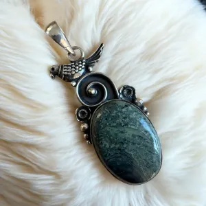 Star Galaxy Jasper Solid 925 Sterling Silver Pendant
