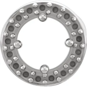 Sterling Silver 3.9mm Round Halo-Style Pendant Mounting