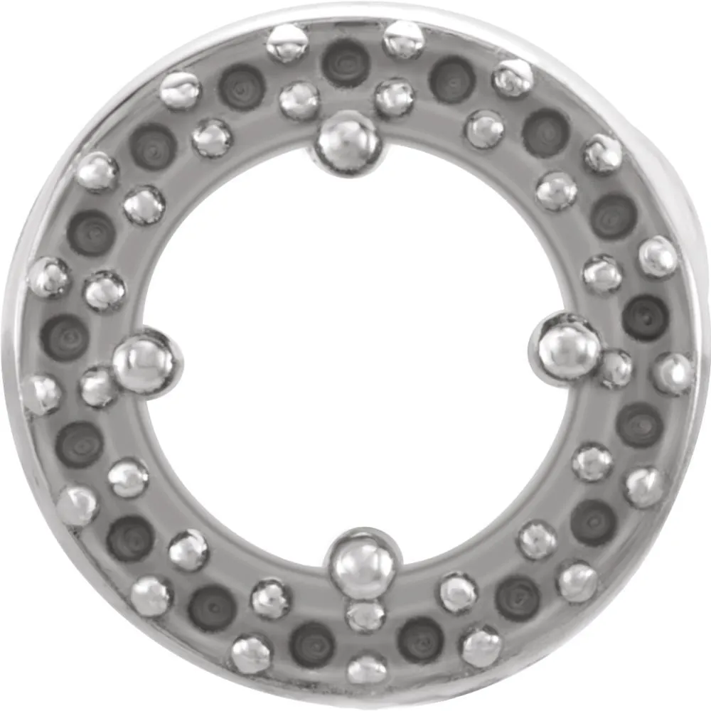 Sterling Silver 3.9mm Round Halo-Style Pendant Mounting