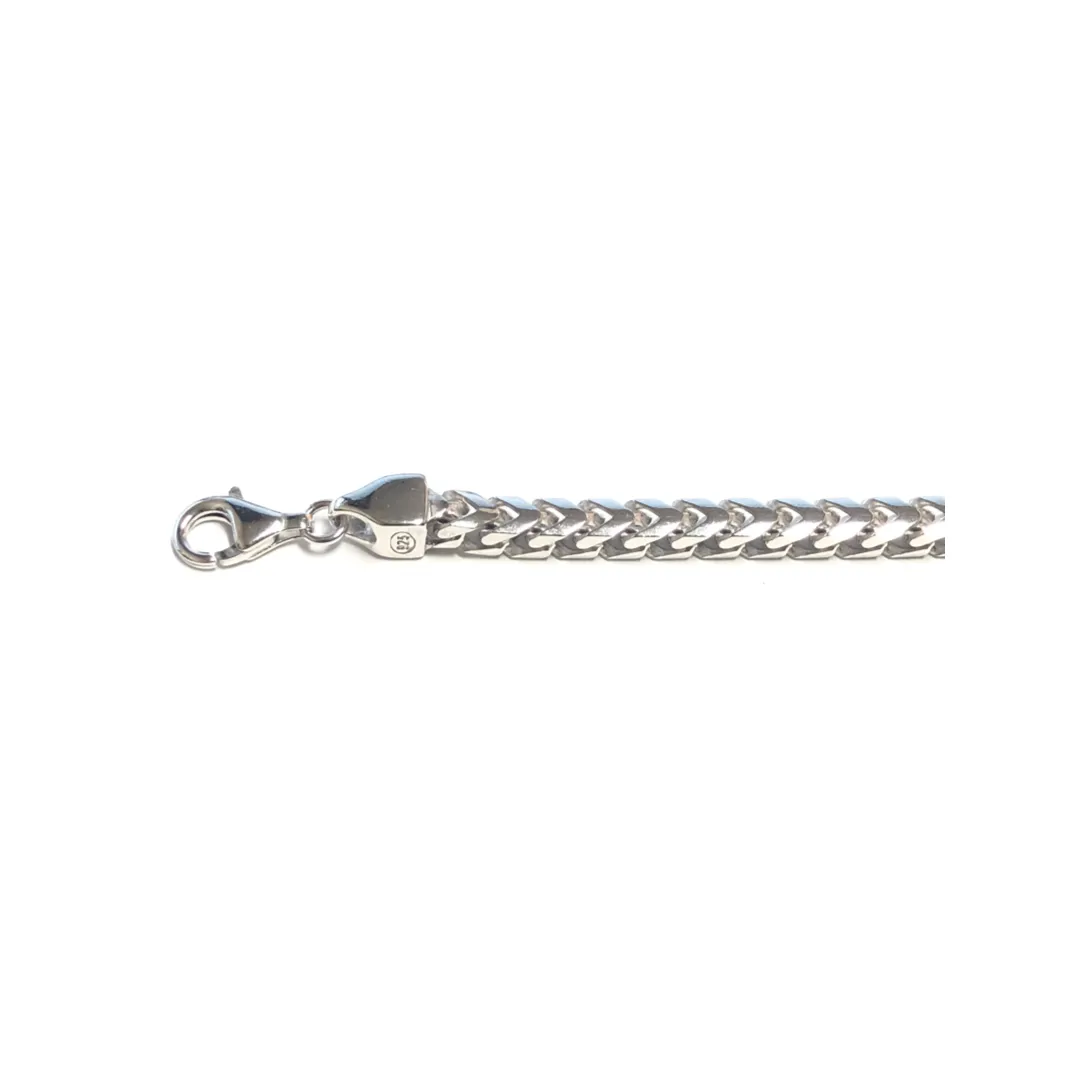 Sterling Silver (4.6mm) Miami Franco Link Bracelet 8.5"