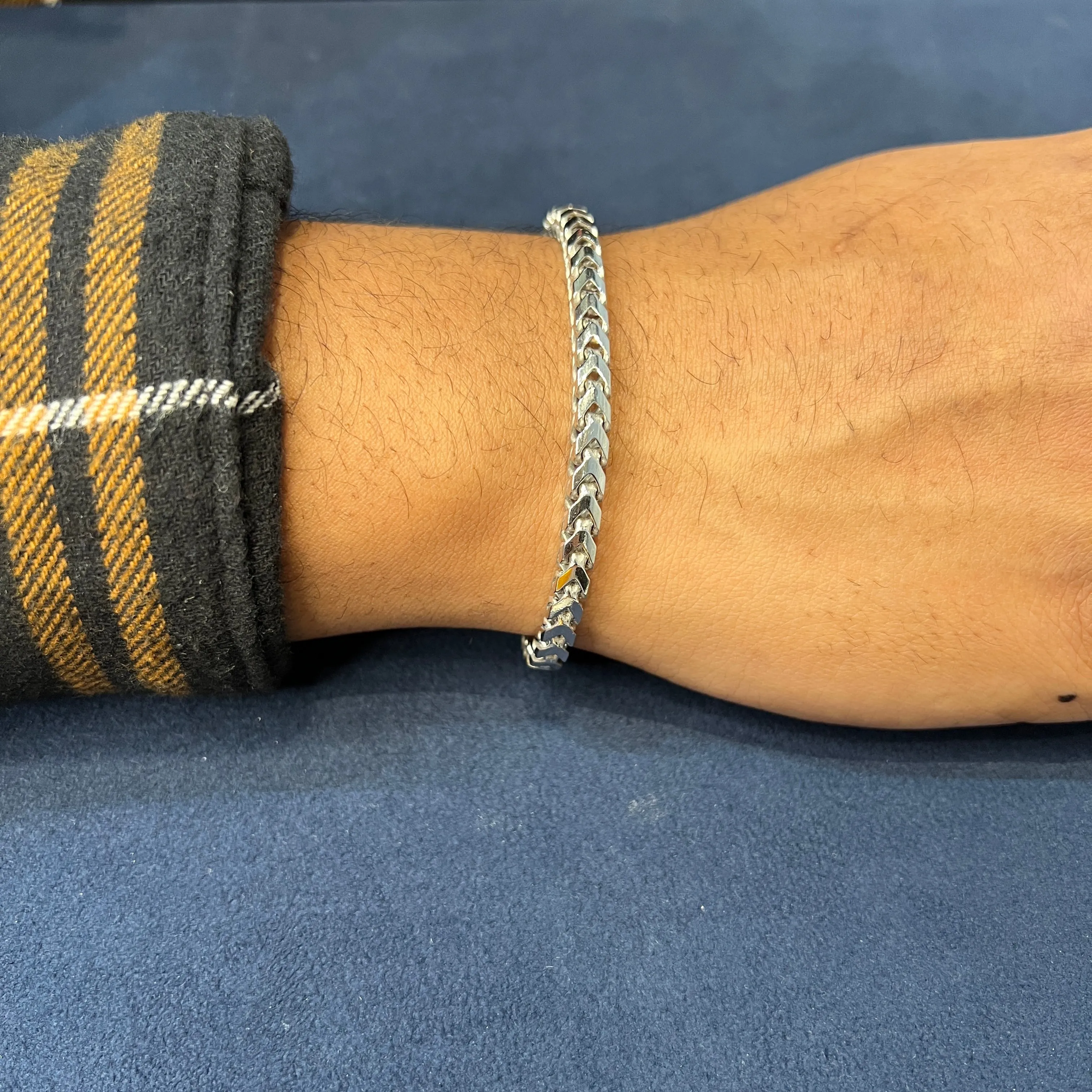 Sterling Silver (4.6mm) Miami Franco Link Bracelet 8.5"