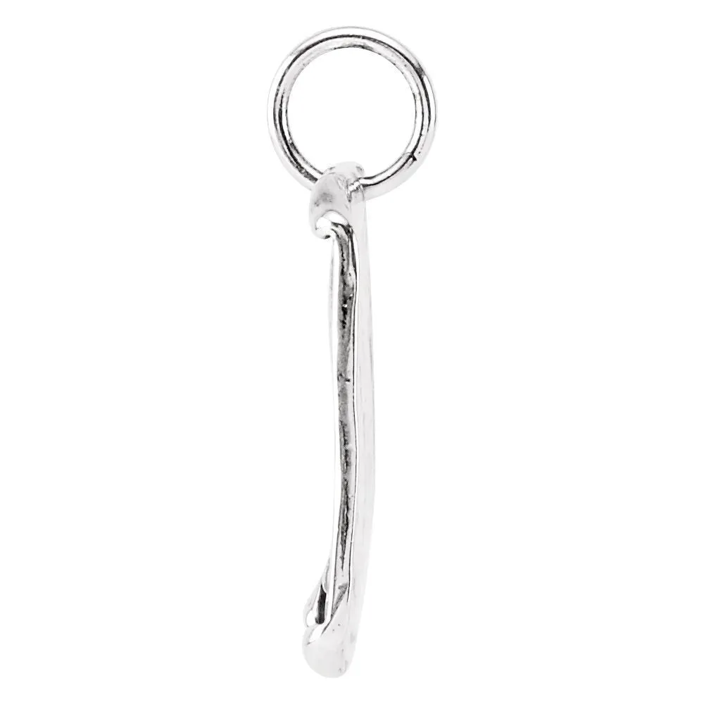 Sterling Silver Initial "T" Vintage-Style Pendant