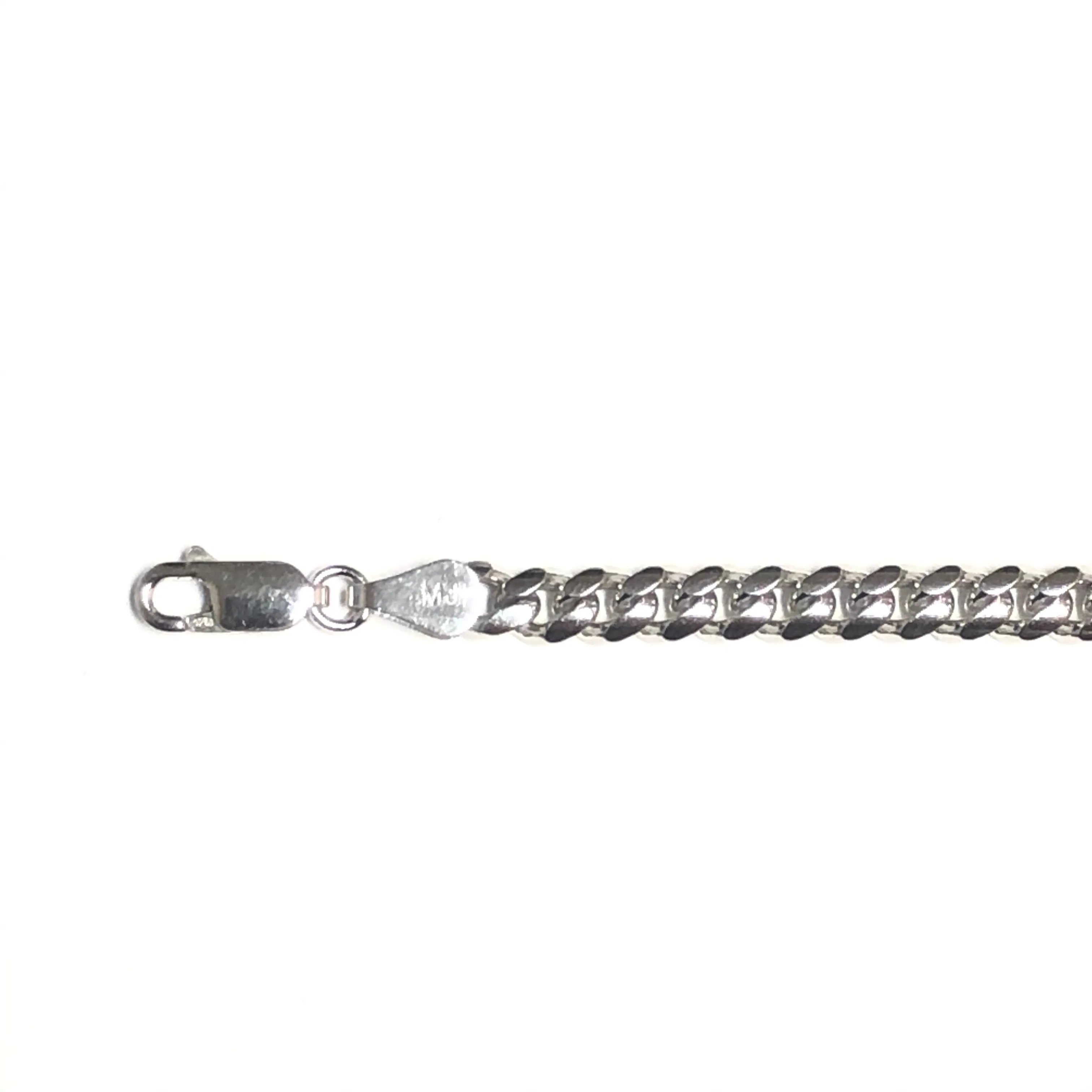 Sterling Silver Rhodium Plated (5mm) Miami Cuban Men's Bracelet