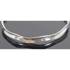 Sterling Silver Wave Design Bangle