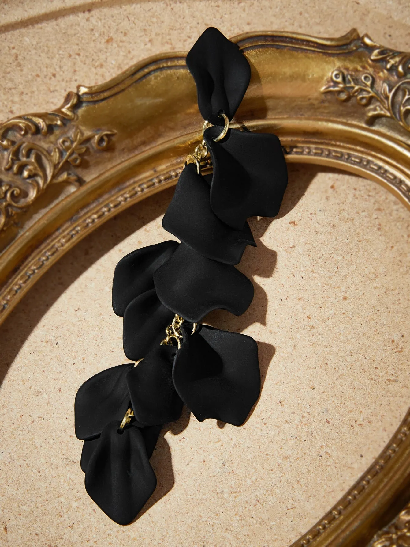 Tassel Drop Earrings - Black- FD ⚡