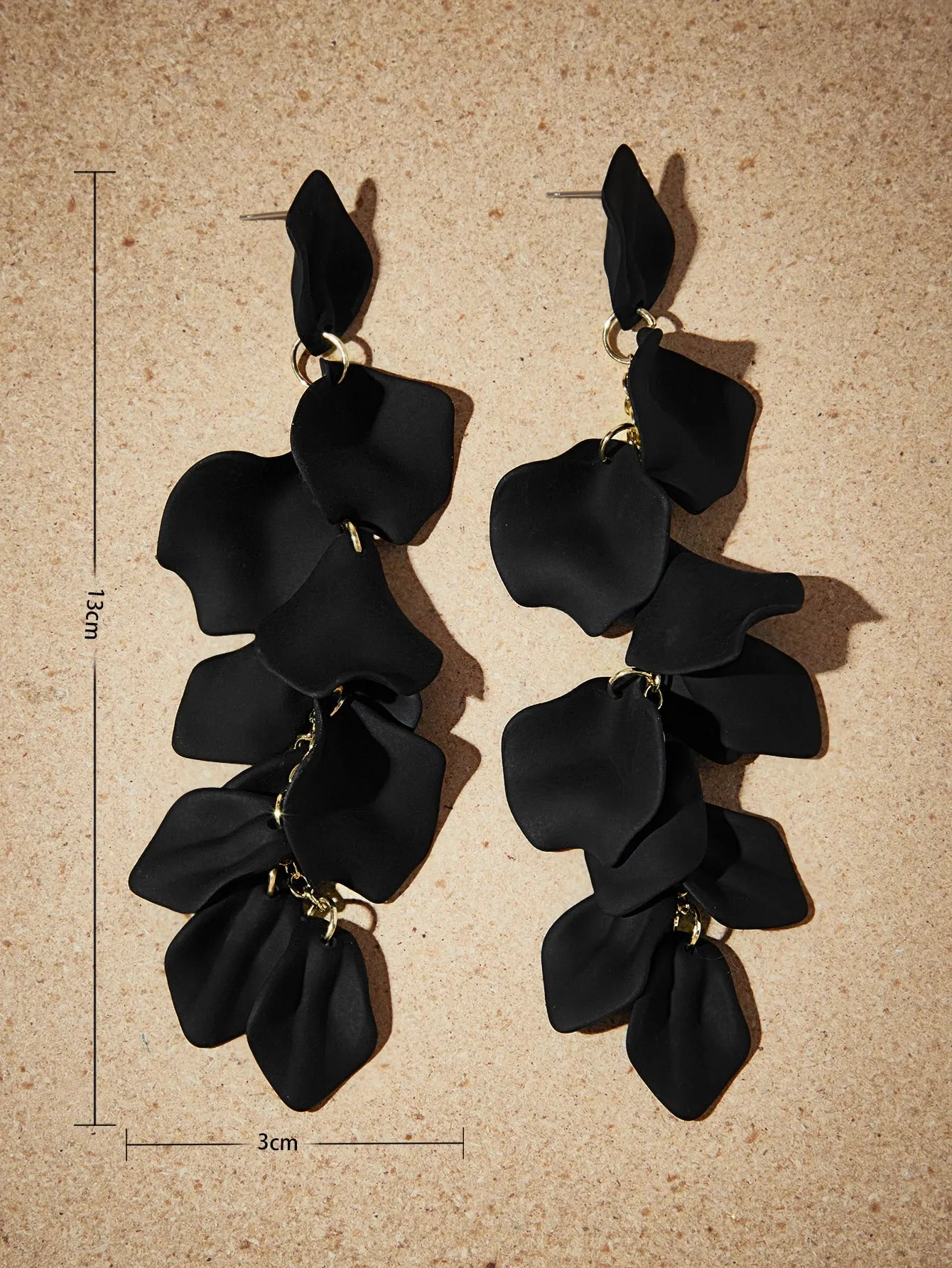Tassel Drop Earrings - Black- FD ⚡