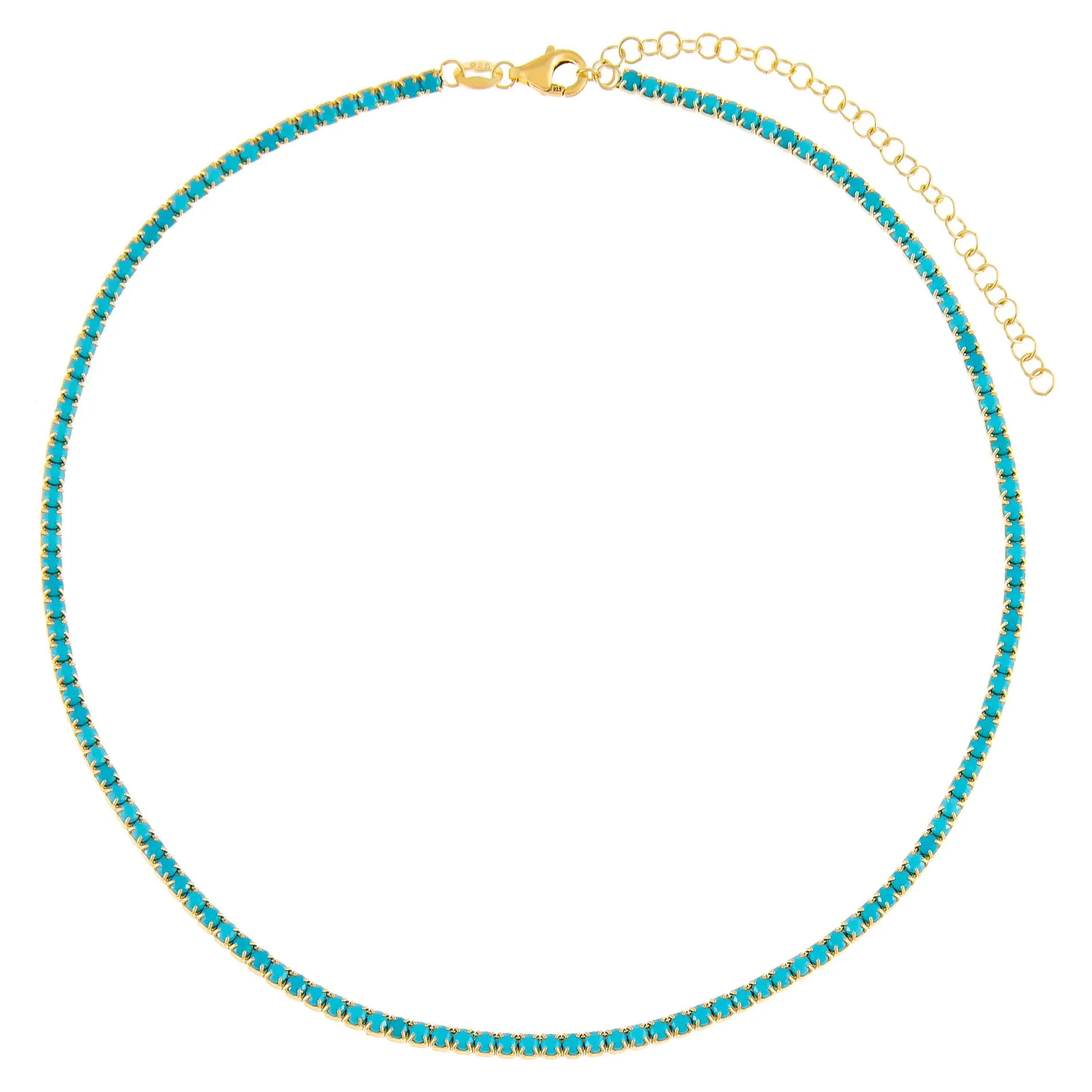 Thin Colored Tennis Choker