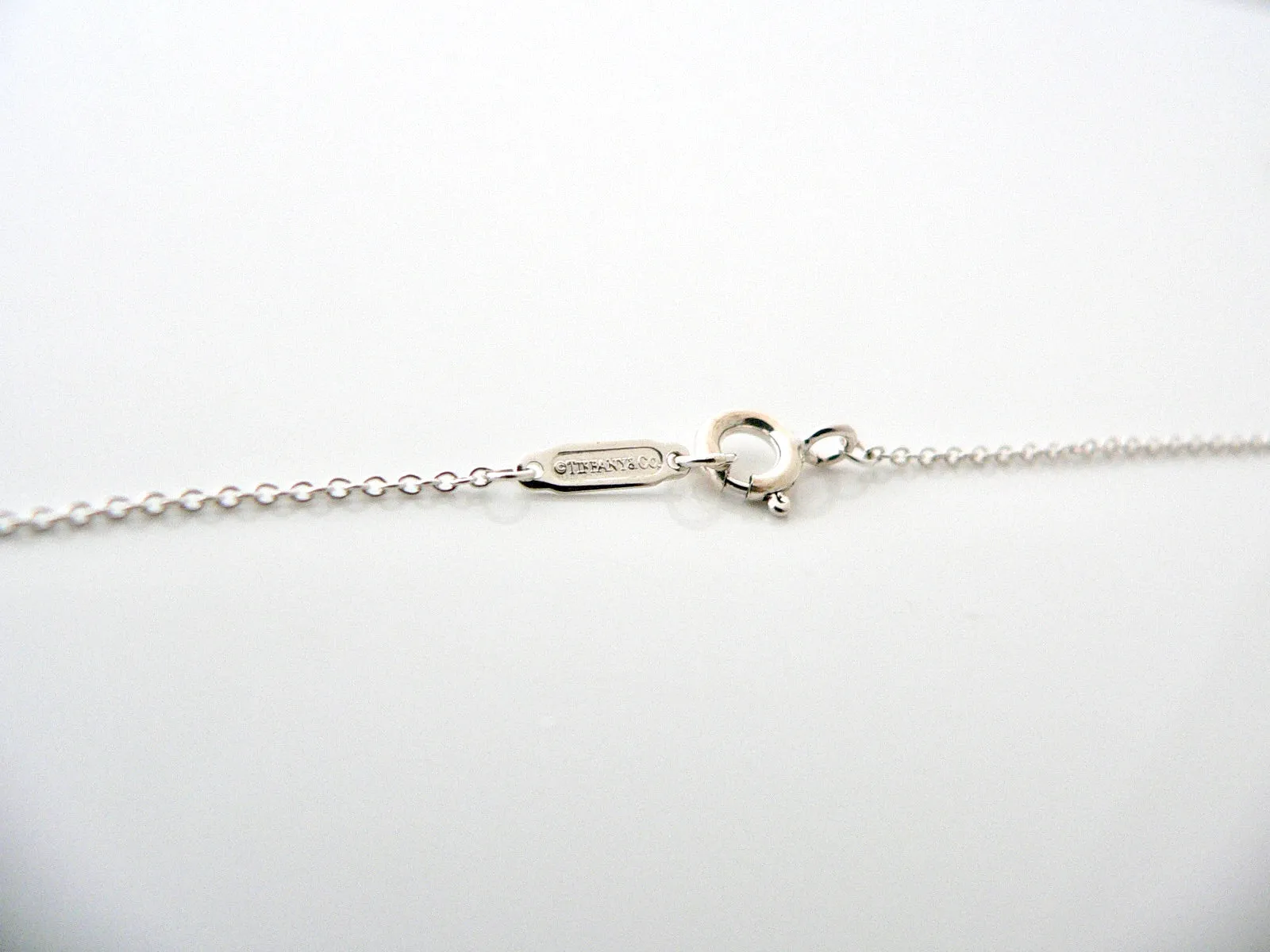 Tiffany & Co Silver Teddy Bear Ribbon Bow Necklace Pendant Chain Gift Child Kid