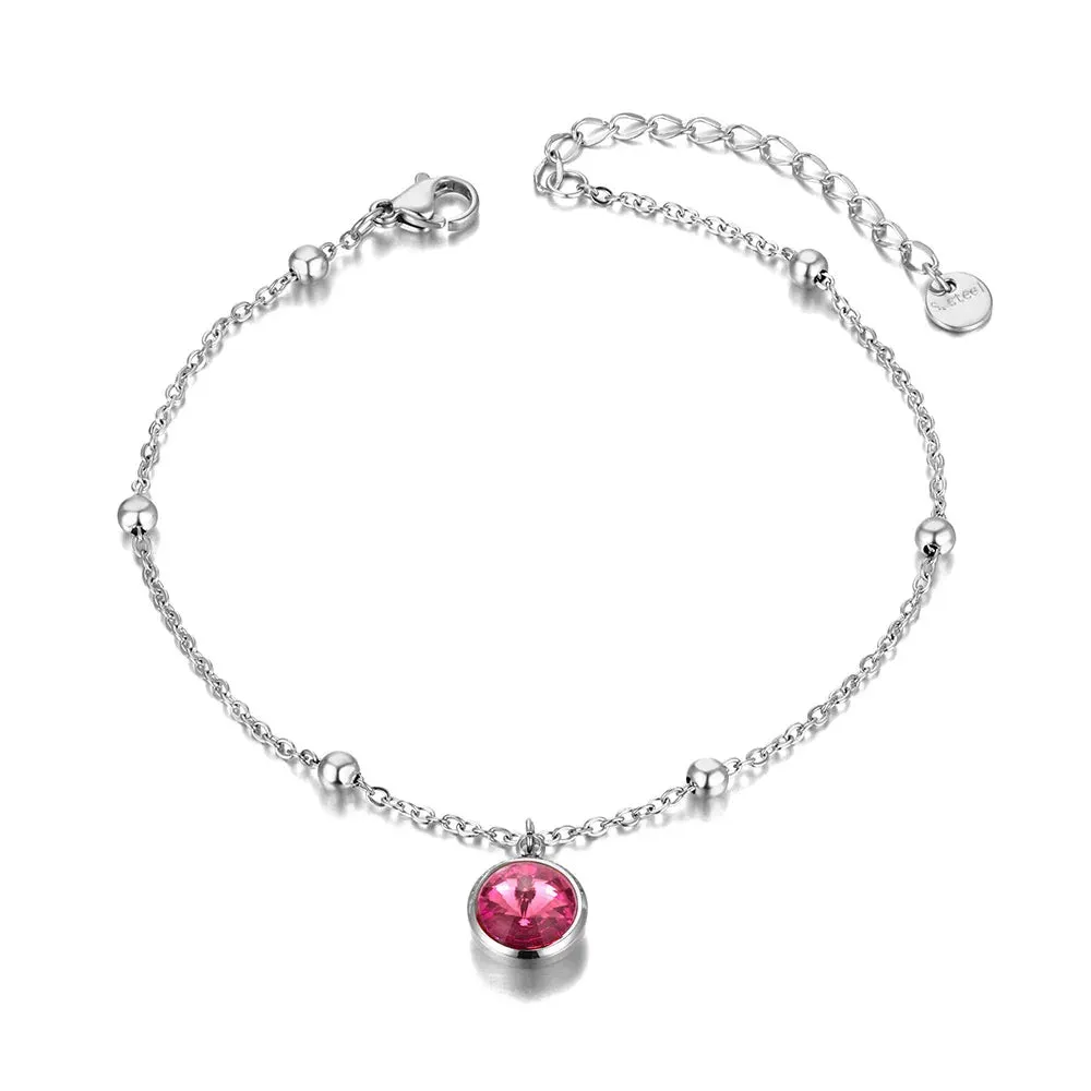 Titanium Stainless Steel Link Chain Anklets For Women