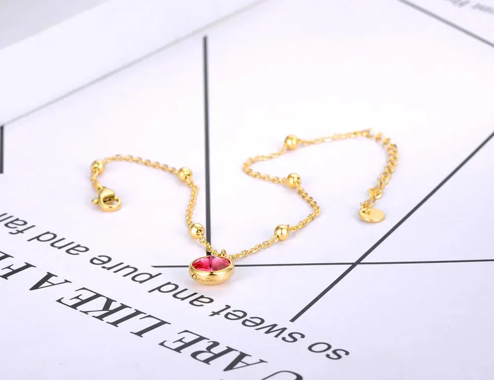 Titanium Stainless Steel Link Chain Anklets For Women