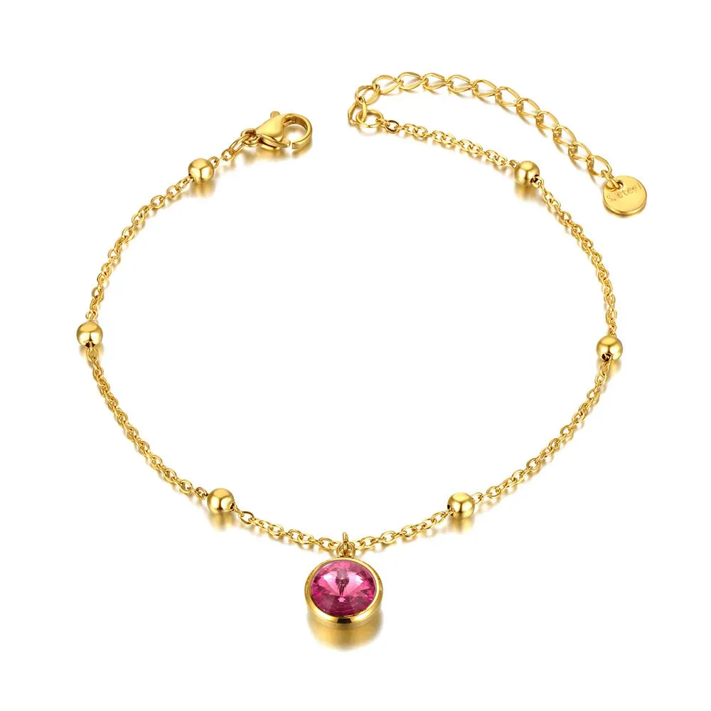Titanium Stainless Steel Link Chain Anklets For Women