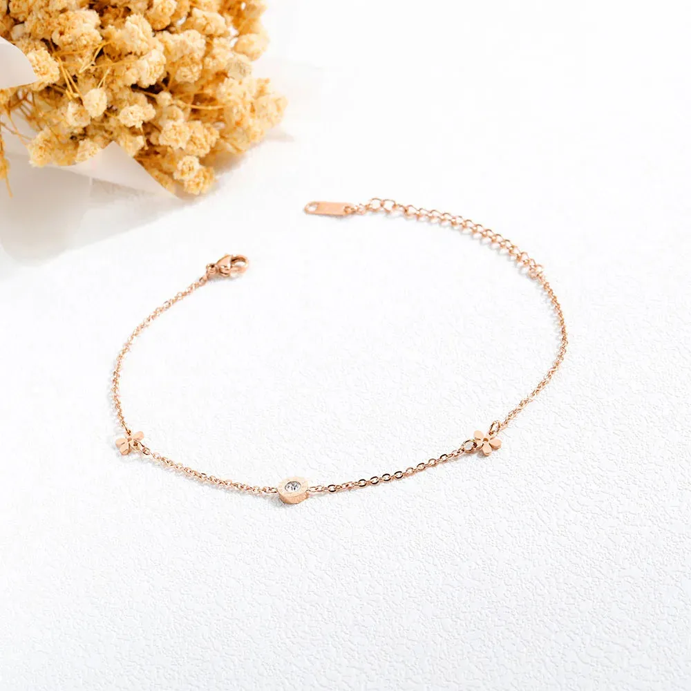 Titanium Steel Bohemia Beach Chain Link Anklets For Women Girls