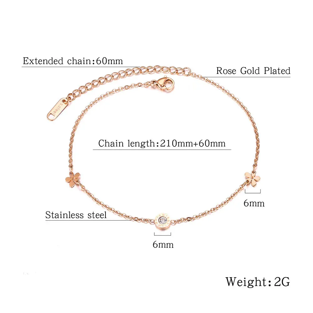 Titanium Steel Bohemia Beach Chain Link Anklets For Women Girls