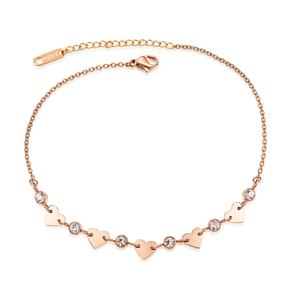 Titanium Steel Bohemia Holiday Beach Chain & Link Anklets For Women Girls