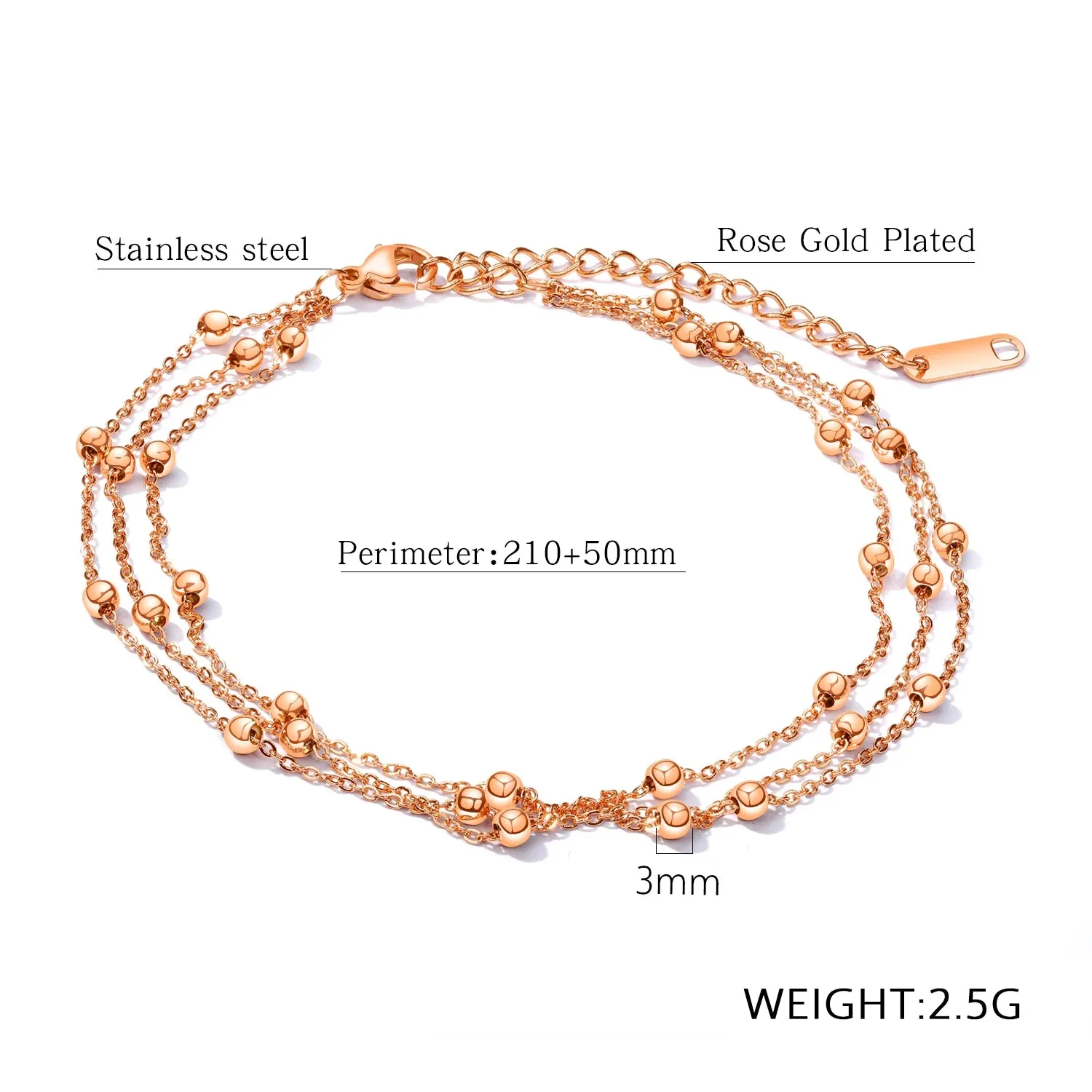 Trendy Multi Layer Handmade Beads Anklet For Women