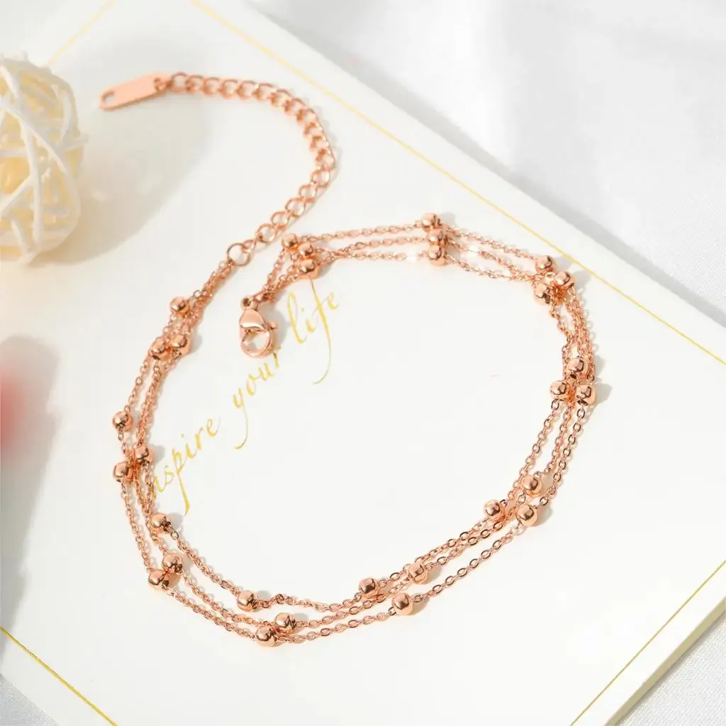 Trendy Multi Layer Handmade Beads Anklet For Women