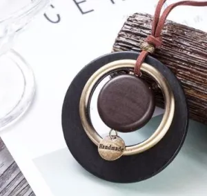 Trendy Wooden Choker Necklace.