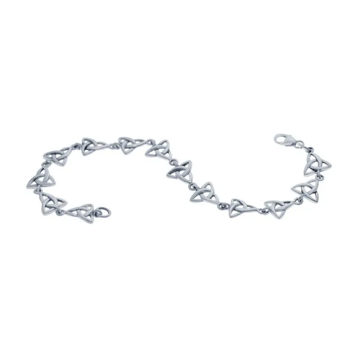 Trinity Knot Sterling Silver petite Bracelet.