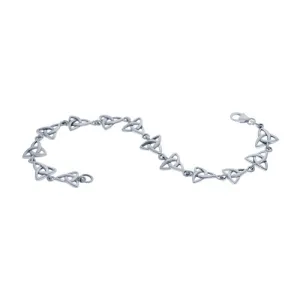 Trinity Knot Sterling Silver petite Bracelet.