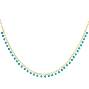 Turquoise Bezel Drop Choker
