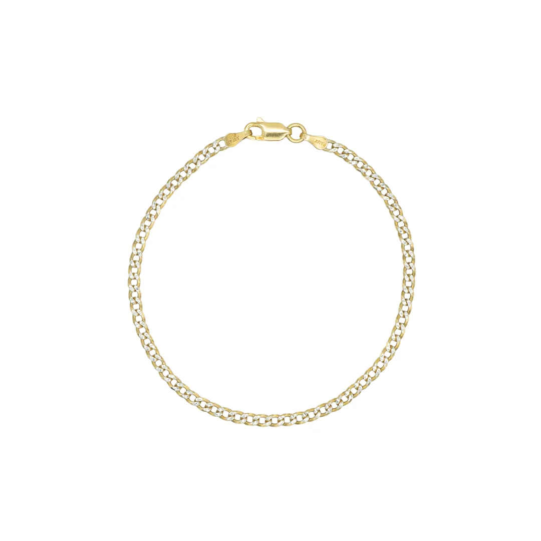 Two Tone Cuban Bracelet