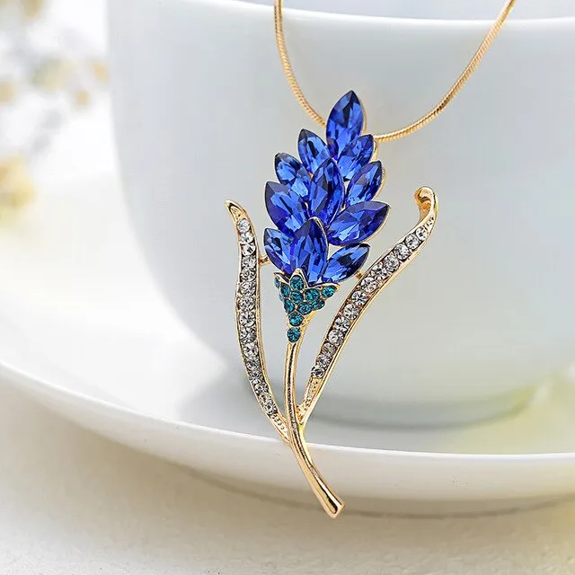 Unique Purple Alexandrit Pendant Necklace Women  Wedding Jewelry