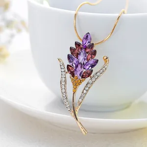 Unique Purple Alexandrit Pendant Necklace Women  Wedding Jewelry
