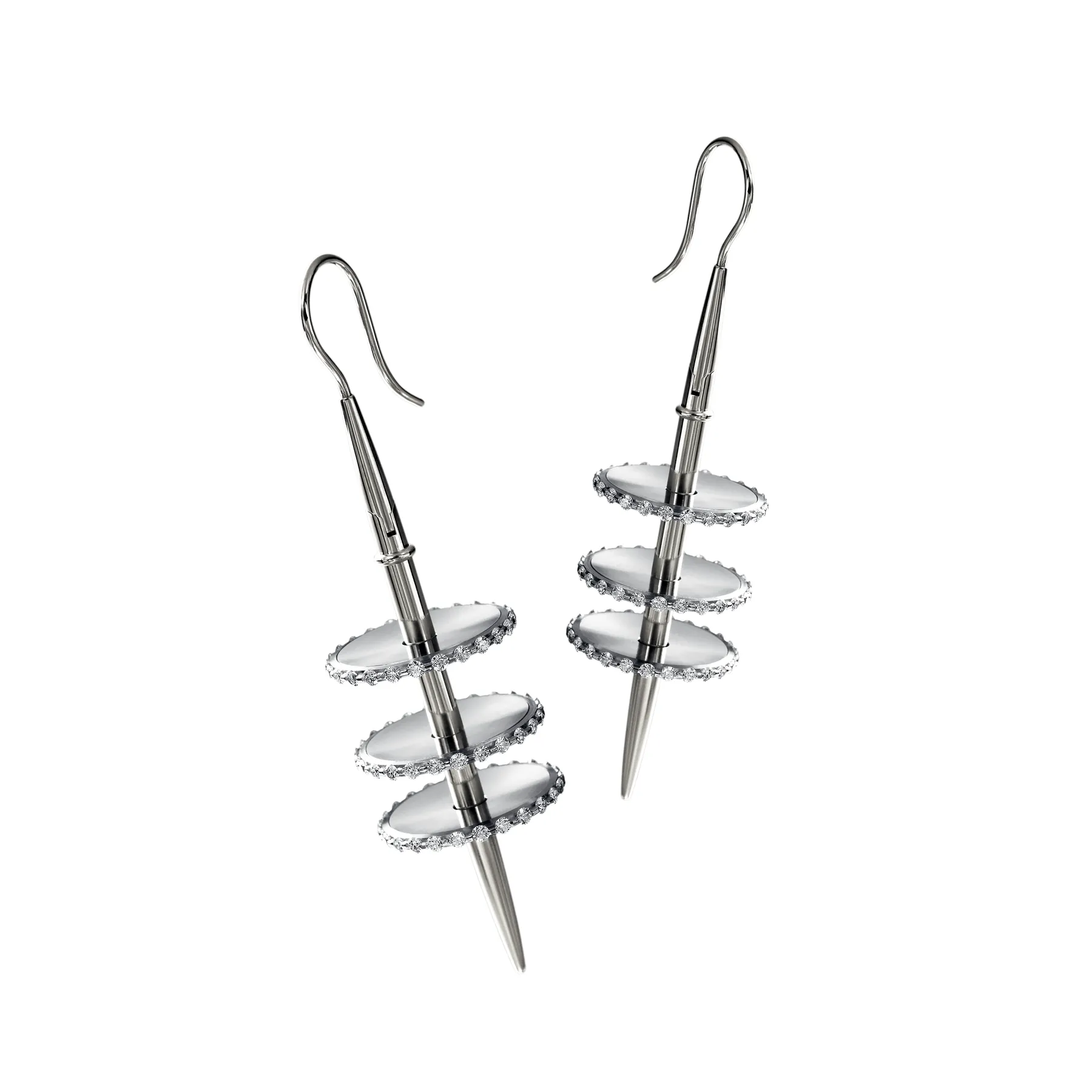 Venus Earrings Three Disk
