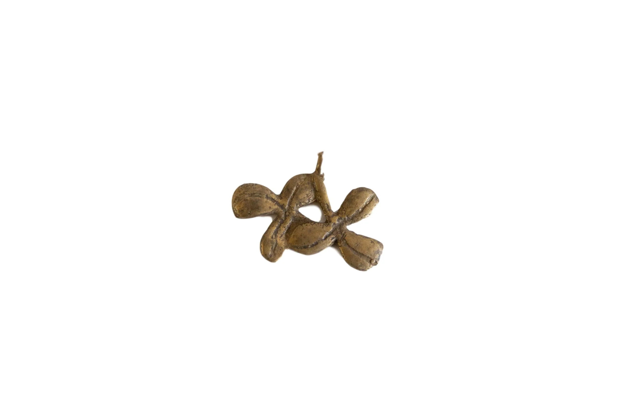 Vintage African Bronze Clover Pendant