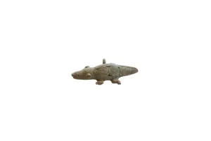 Vintage African Bronze Crocodile Pendant