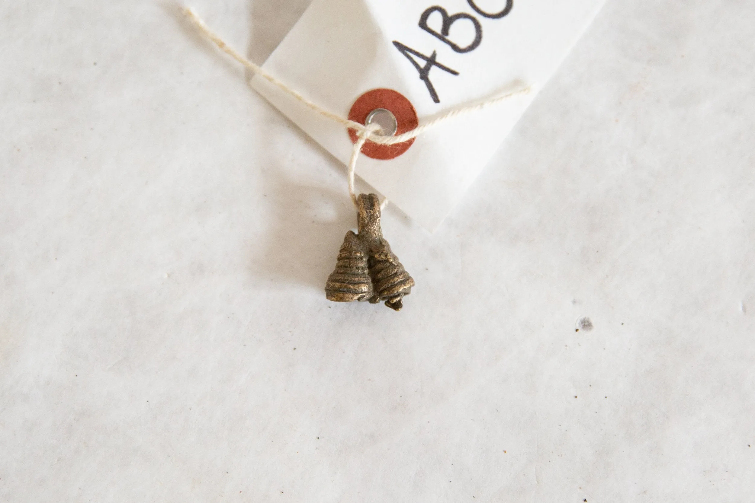 Vintage African Bronze Double Bell Design Pendant