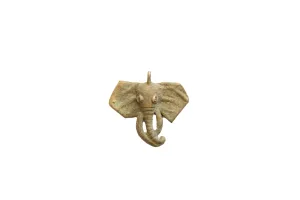 Vintage African Bronze Elephant Head Pendant