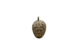Vintage African Bronze Face Pendant