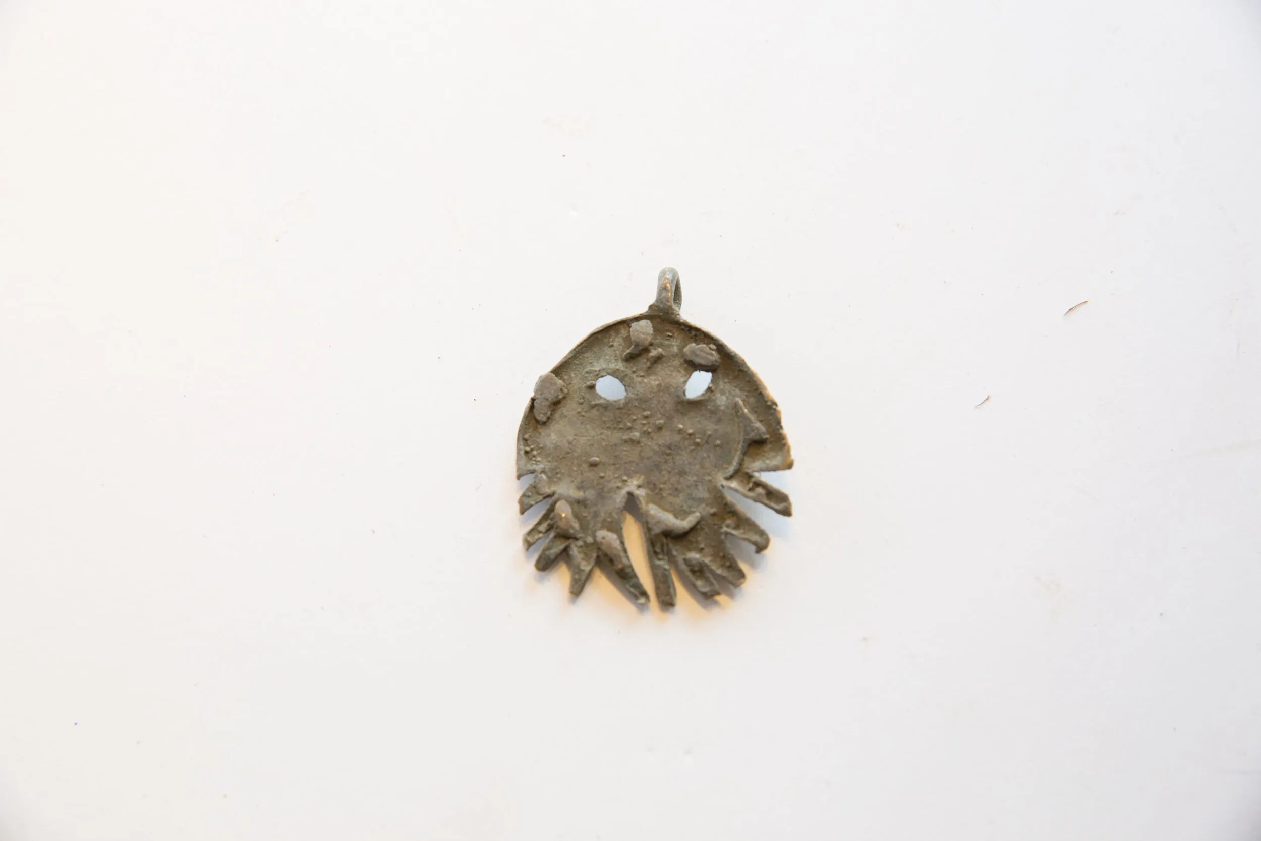 Vintage African Bronze Jellyfish Pendant