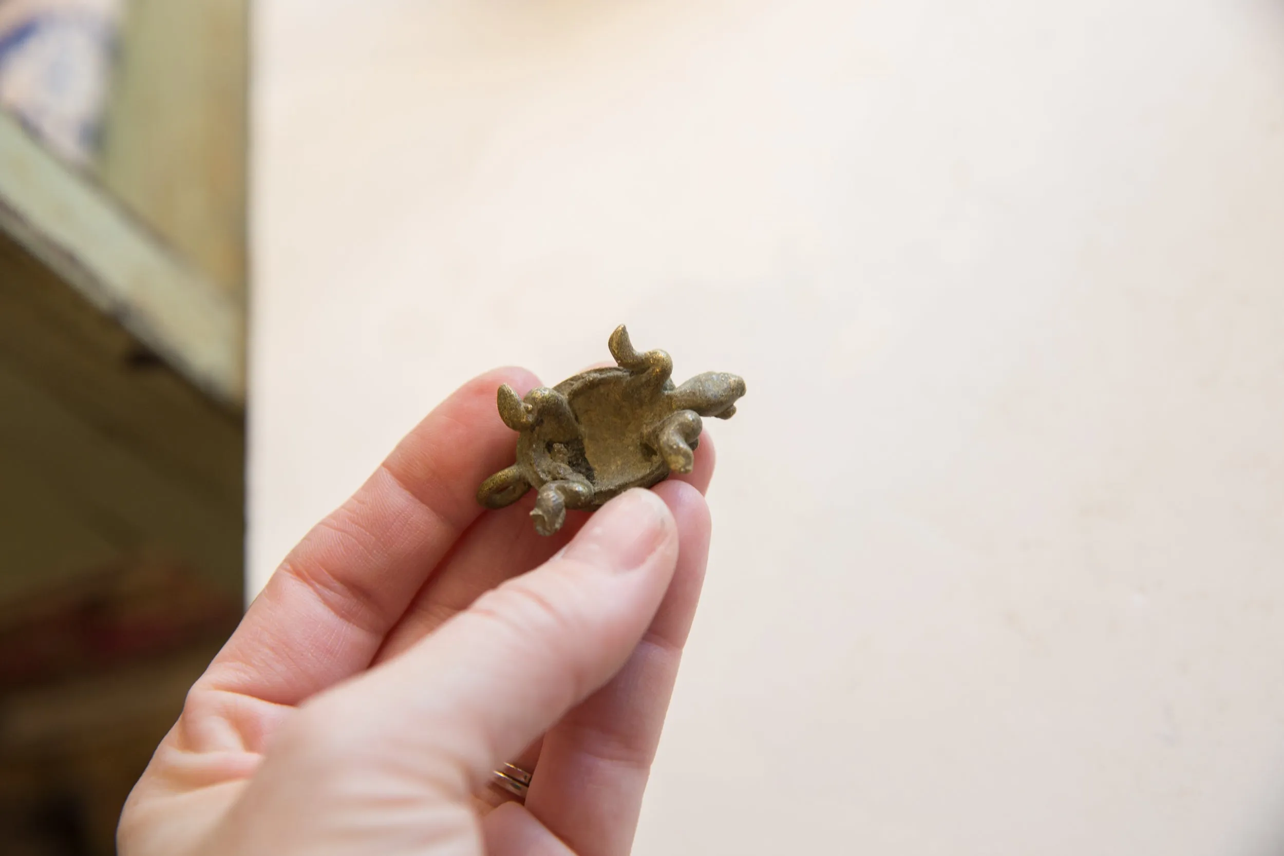 Vintage African Bronze Turtle Pendant