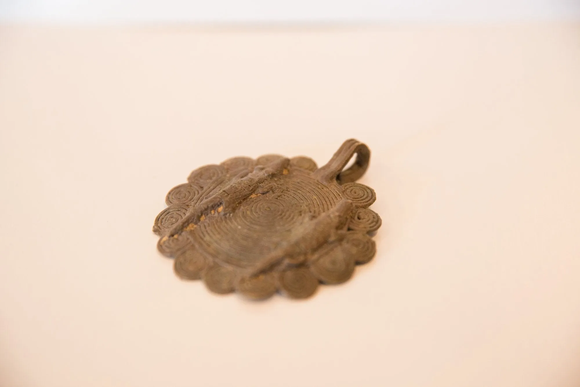 Vintage African Large Bronze Crocodile Medallion