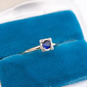 Vintage Blue Sapphire Ring