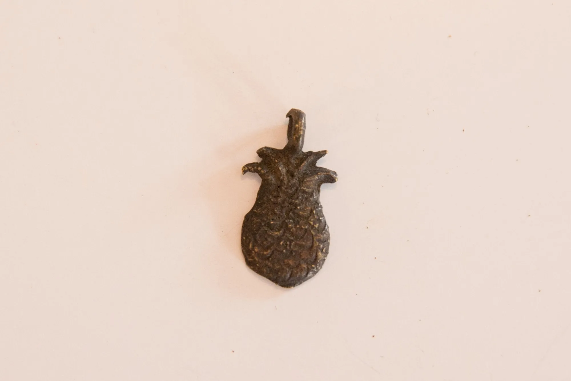 Vintage Bronze African Pendant Pineapple