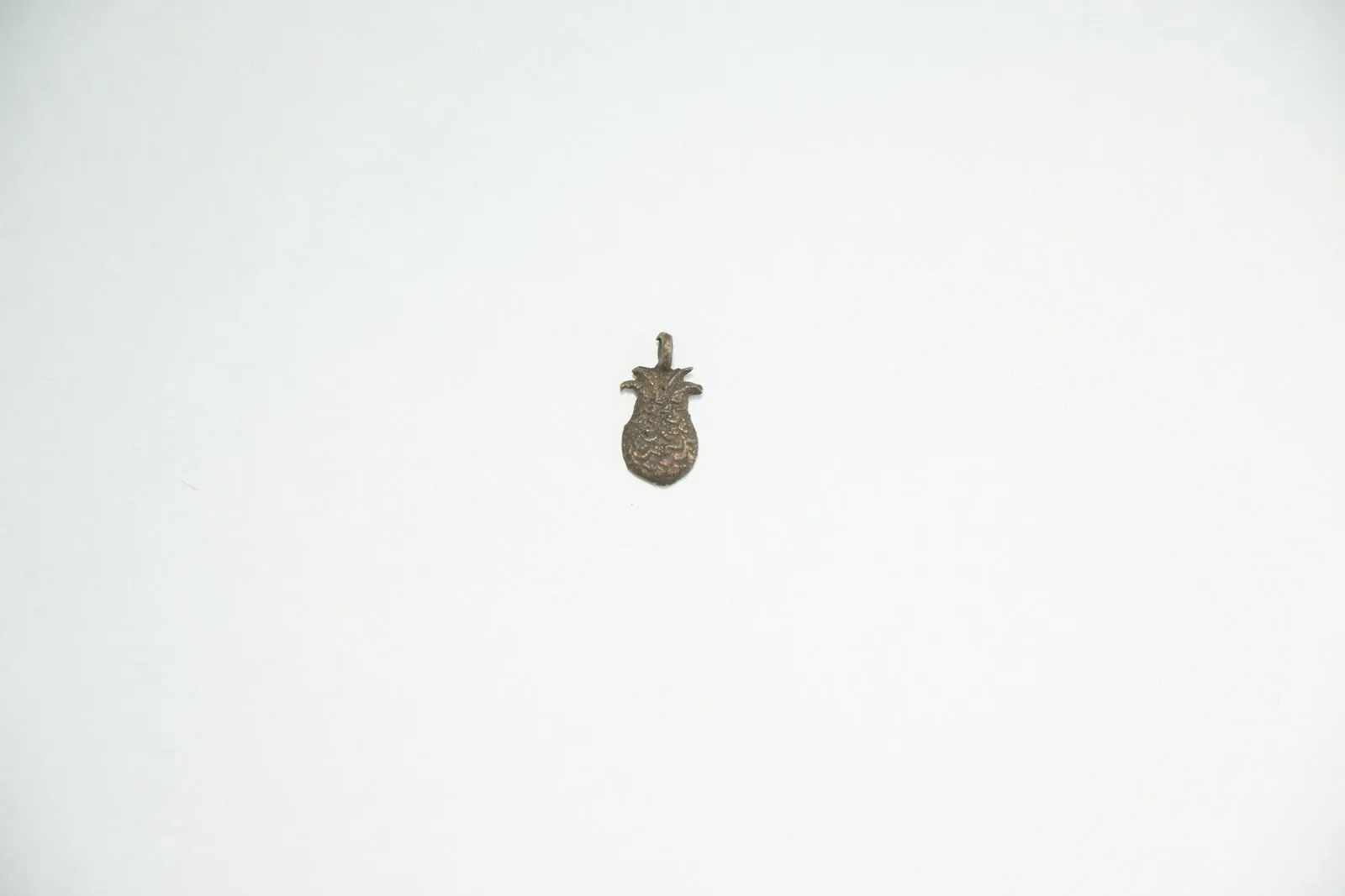 Vintage Bronze African Pendant Pineapple