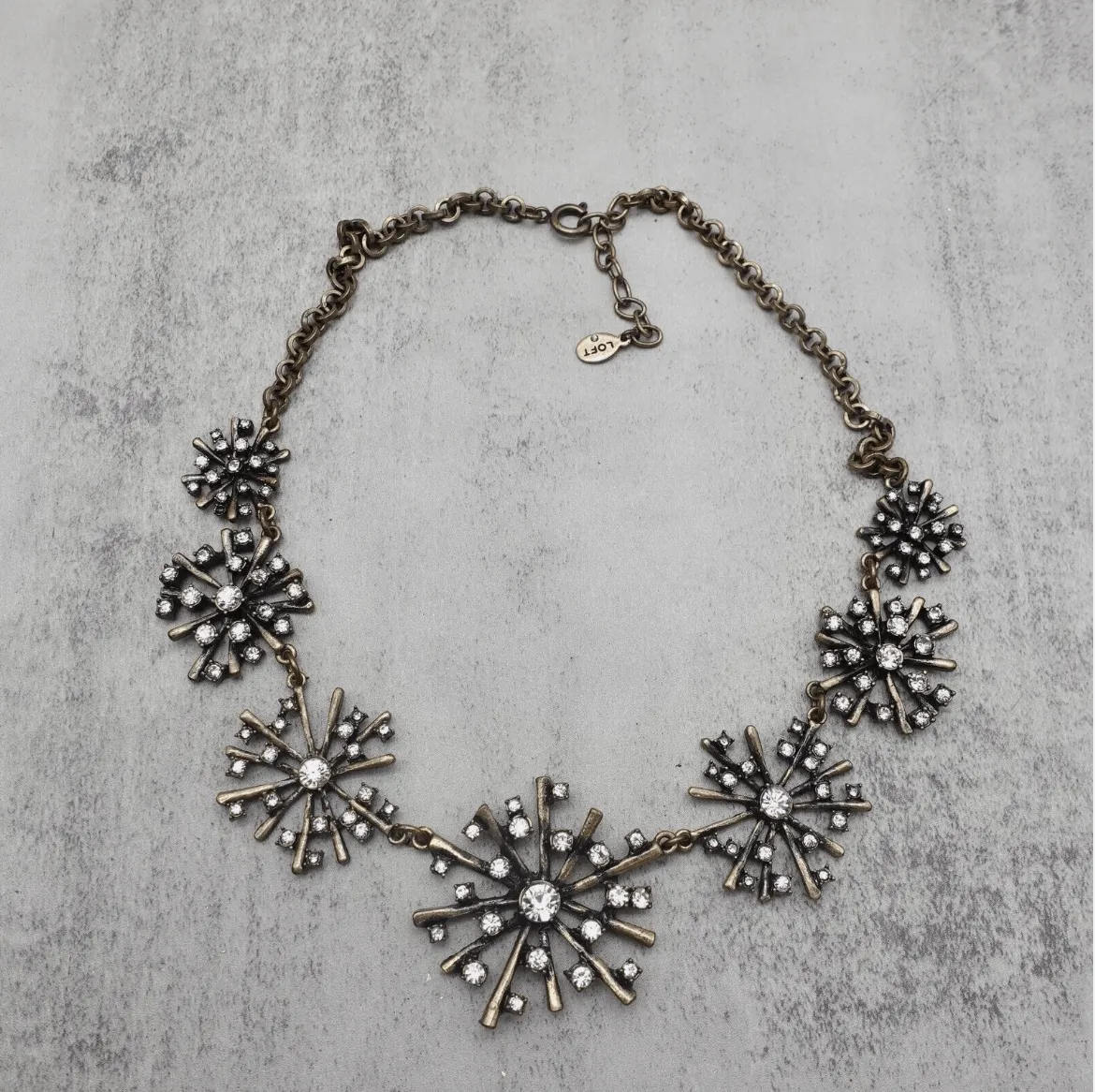 Vintage - Crystal Burst Pendant Necklace