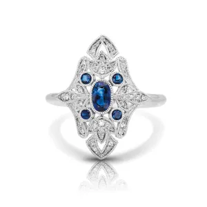 Vintage Inspired 0.50 ct. Natural Blue Sapphire Ring
